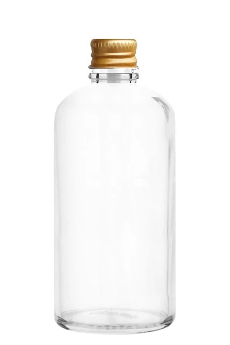 Hermia Juego de Botellas de Vidrio Tu-100Ccgoldmetal (12 Piezas)